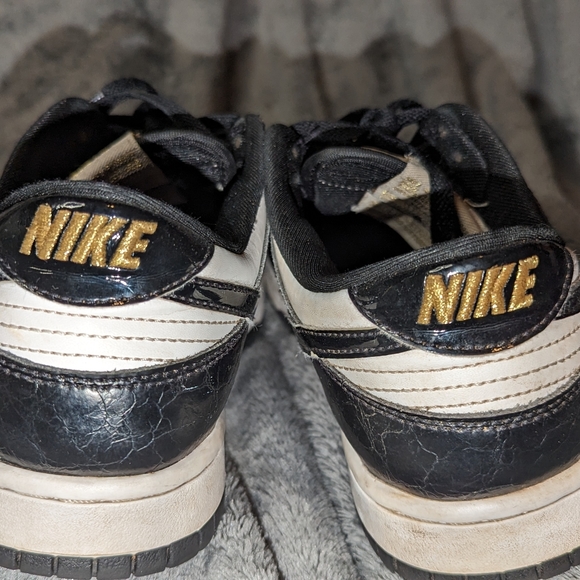 Nike dunk low retro White/black/metallic gold - Picture 3 of 13